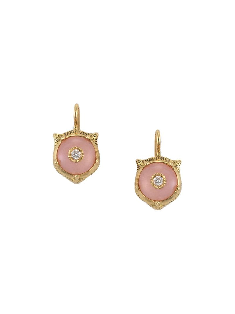 Gucci - Le Marché des Merveilles earrings - women - Diamond/Opal/18kt Yellow Gold - One Size - GOLD