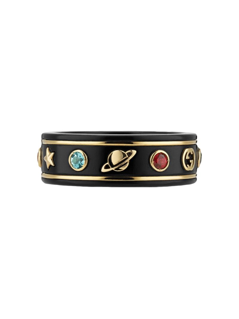 Gucci - Icon ring - unisex - 18kt Yellow Gold/Topaz - 52, 55, 53, 54, 56, 51 - 8522