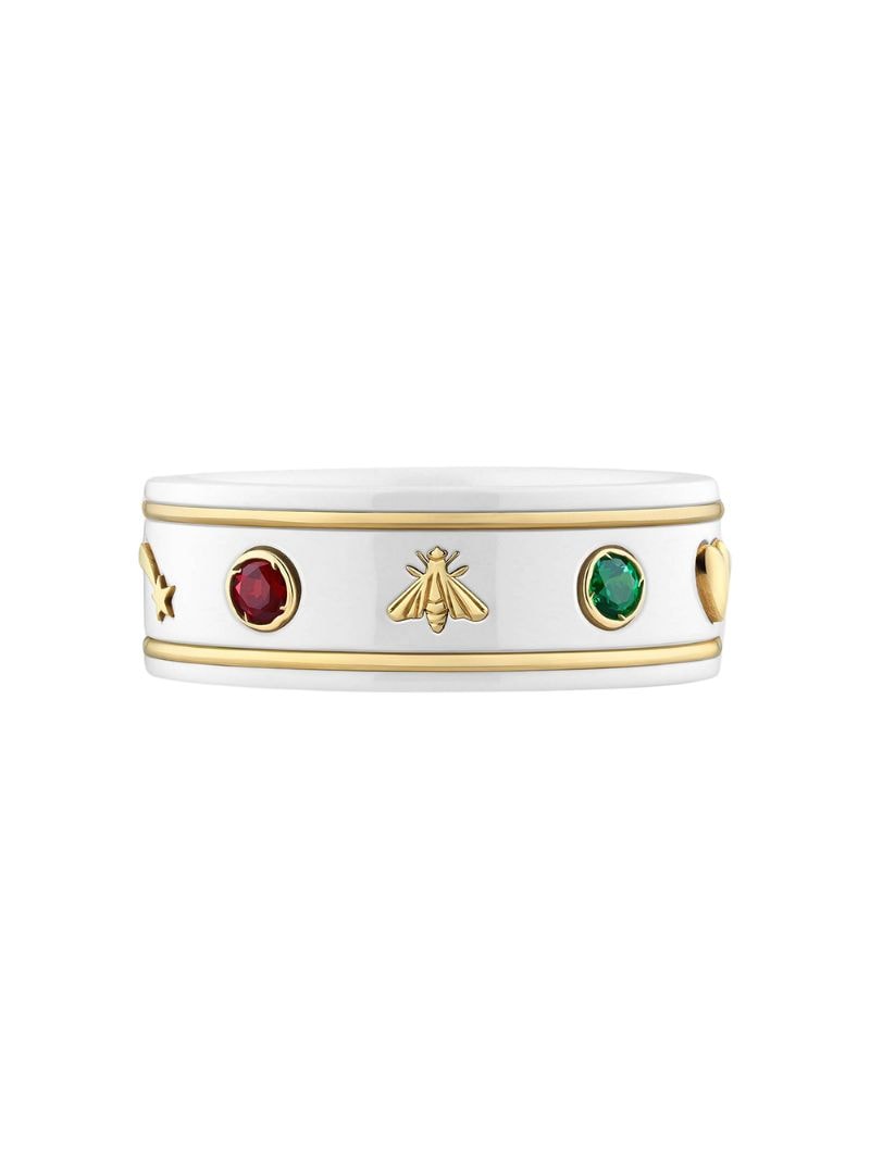 Gucci - 18kt yellow gold Icon gemstone ring - unisex - Topaz/18kt Yellow Gold - 52, 59, 54, 56, 60, 51 - 8521