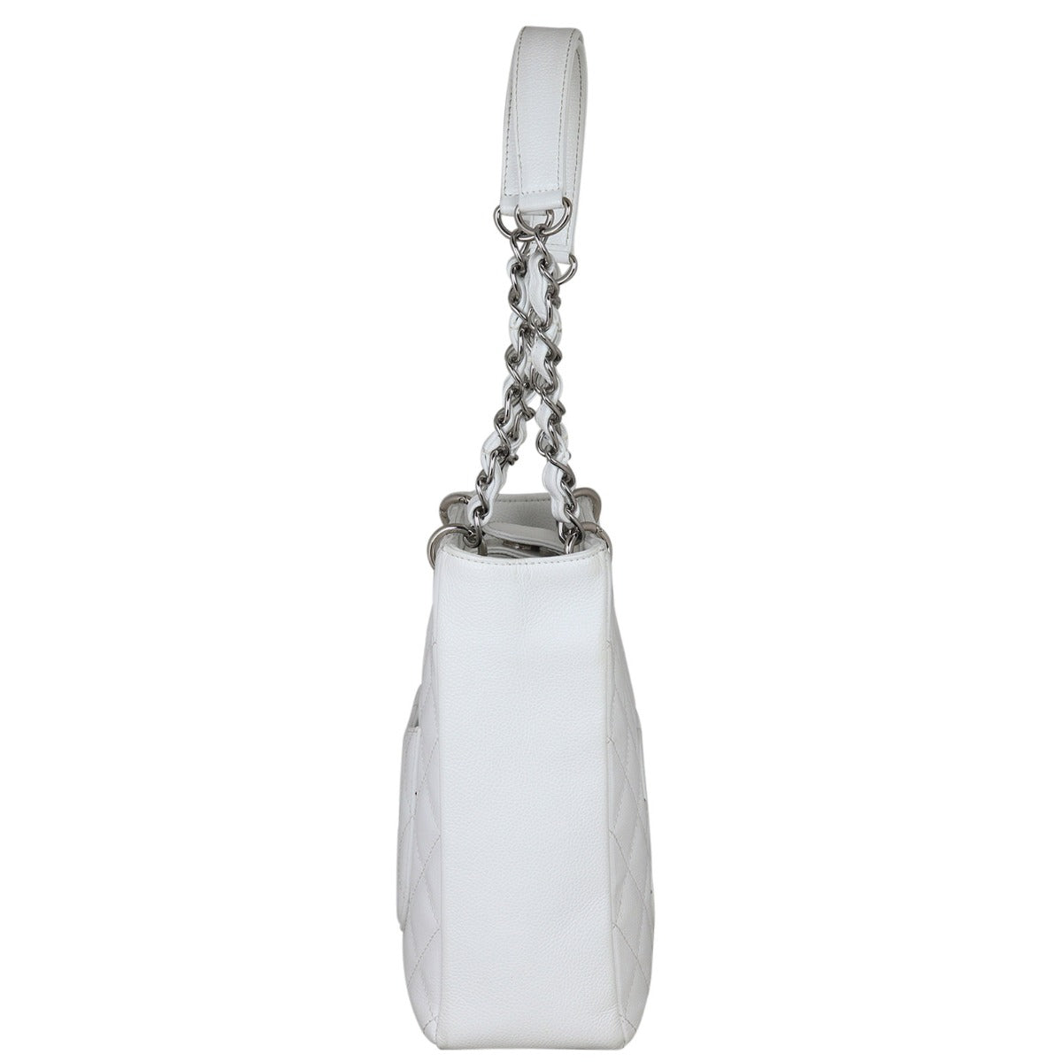 Chanel Petite Shopping Tote White Tote Bag