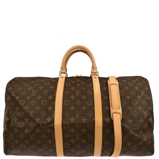 Louis Vuitton 1999 Monogram Keepall Bandouliere 55 Travel Bag