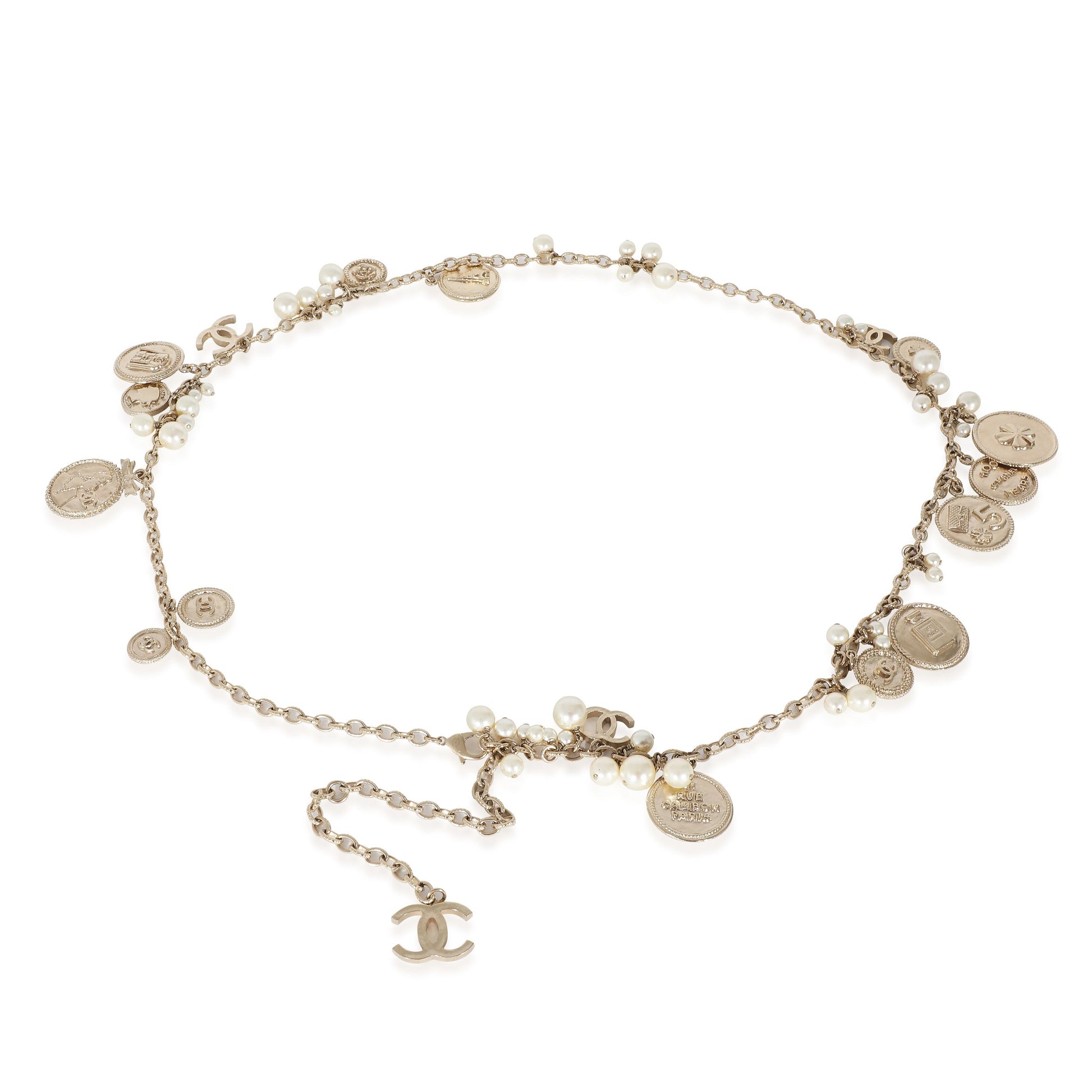 Chanel B  P Long Medallion Necklace in Base Metal