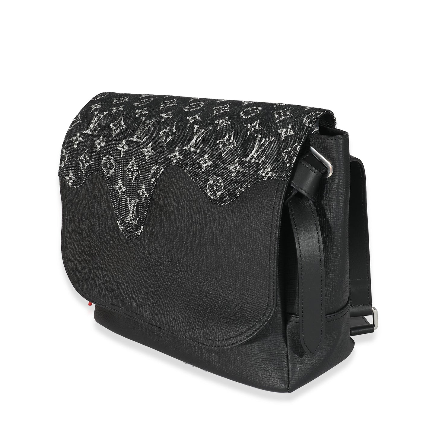 Louis Vuitton x Nigo Taurillon Besace Tokyo Monogram Denim Black Crossbody Bag