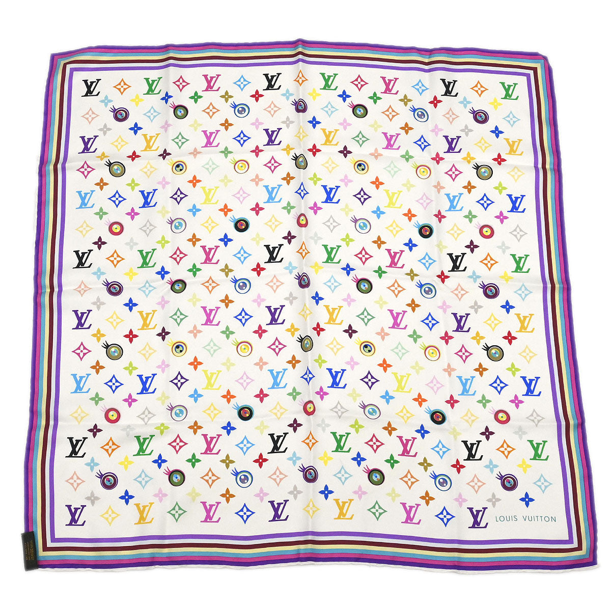 Louis Vuitton Scarf Takashi Murakami Eye Love Monogram Small Good
