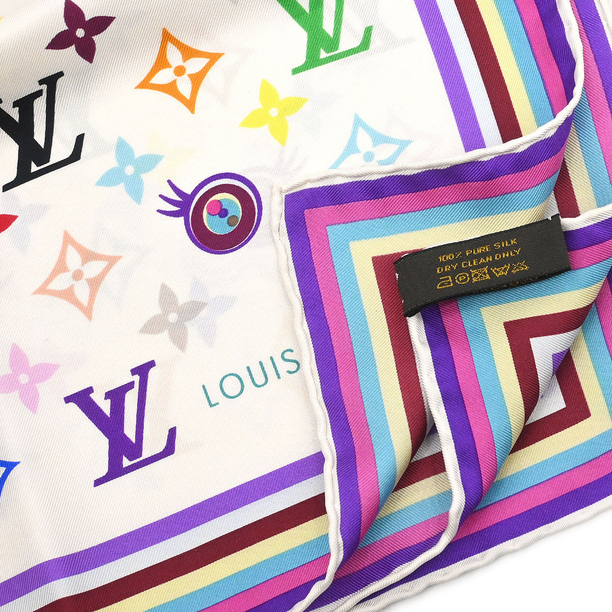 Louis Vuitton Scarf Takashi Murakami Eye Love Monogram Small Good