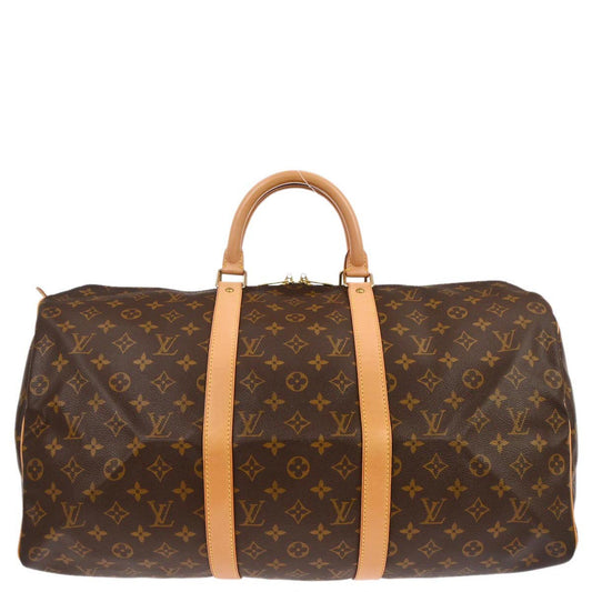 Louis Vuitton Monogram Keepall 50 Duffle Travel Handbag Style 3