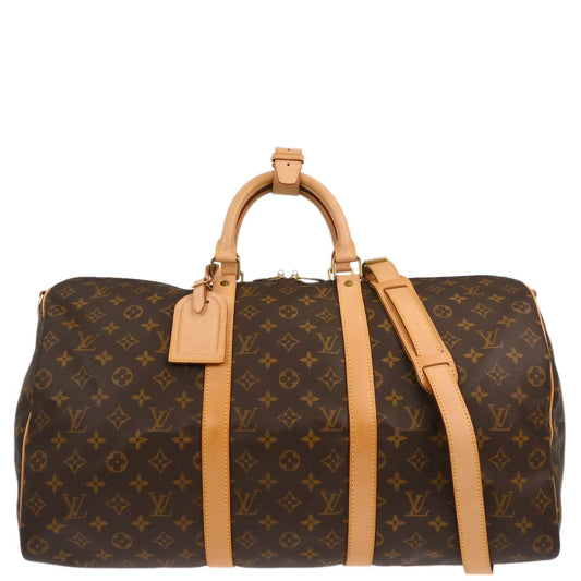Louis Vuitton Monogram Keepall Bandouliere 50 Duffle Bag Style 2