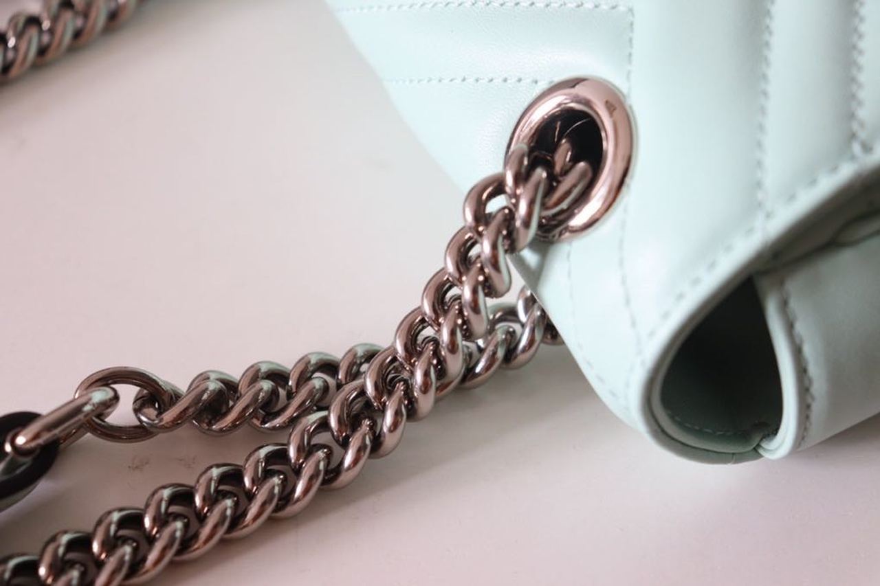 gg Marmont MatelassÃ© Mint 8.5in Green Mini Bag