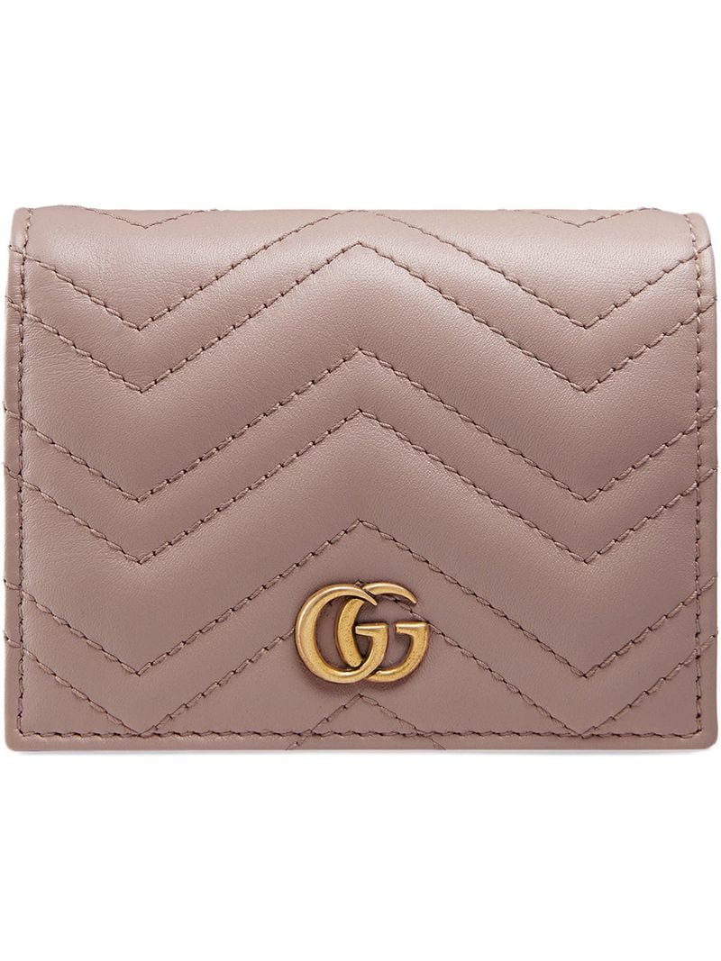 Gucci - GG Marmont card case - women - Leather - One Size - PINK
