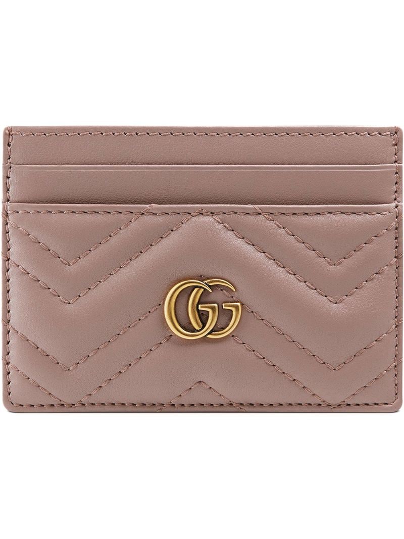 Gucci - GG Marmont card case - women - Leather - One Size - PINK