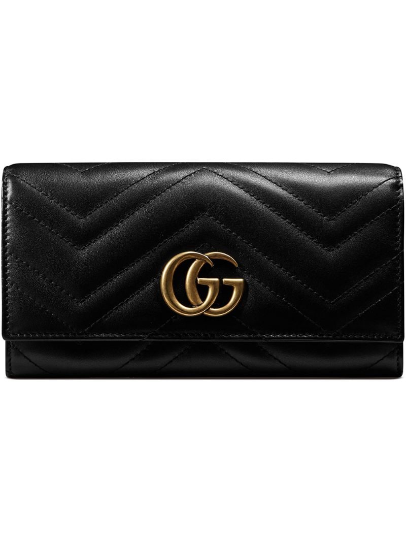 Gucci - GG Marmont continental wallet - women - Leather - One Size - Black