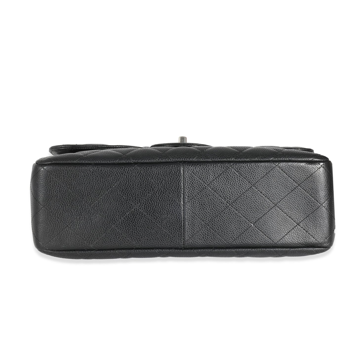 Chanel Black Quilted Caviar Jumbo Classic Single New