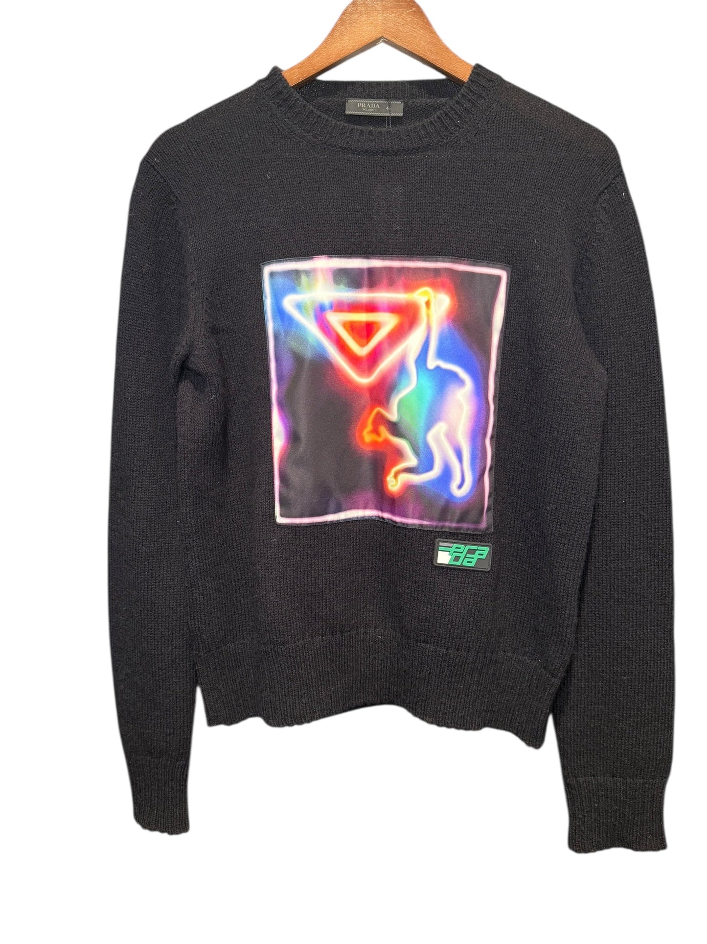 Prada Handbag Graphic Wool Sweater