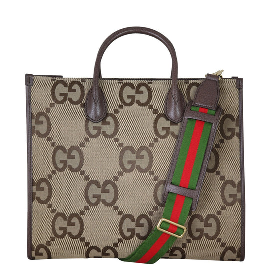 Gucci Jumbo GG Canvas Web Tote