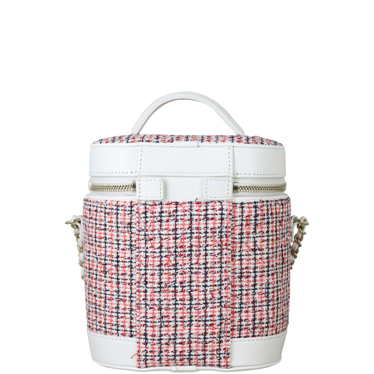 Chanel CC Tweed Vanity Case Handbag