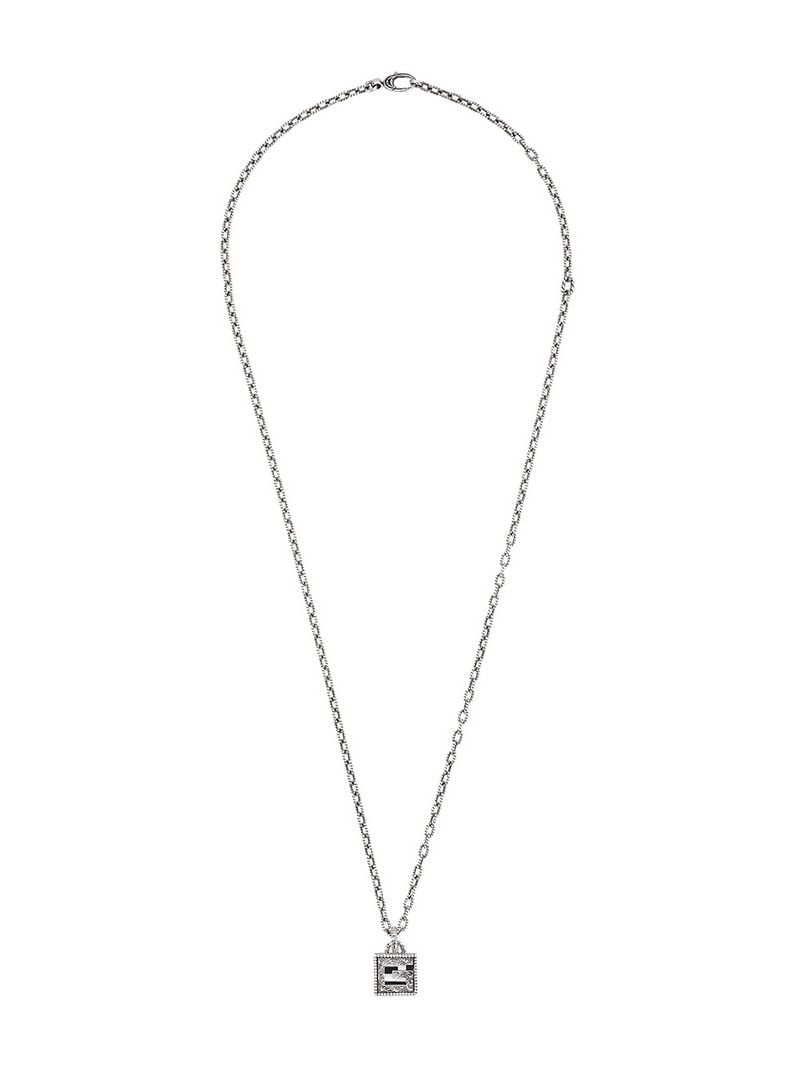 Gucci - Necklace with Square G cross in silver - women - Sterling Silver - One Size - SILVER