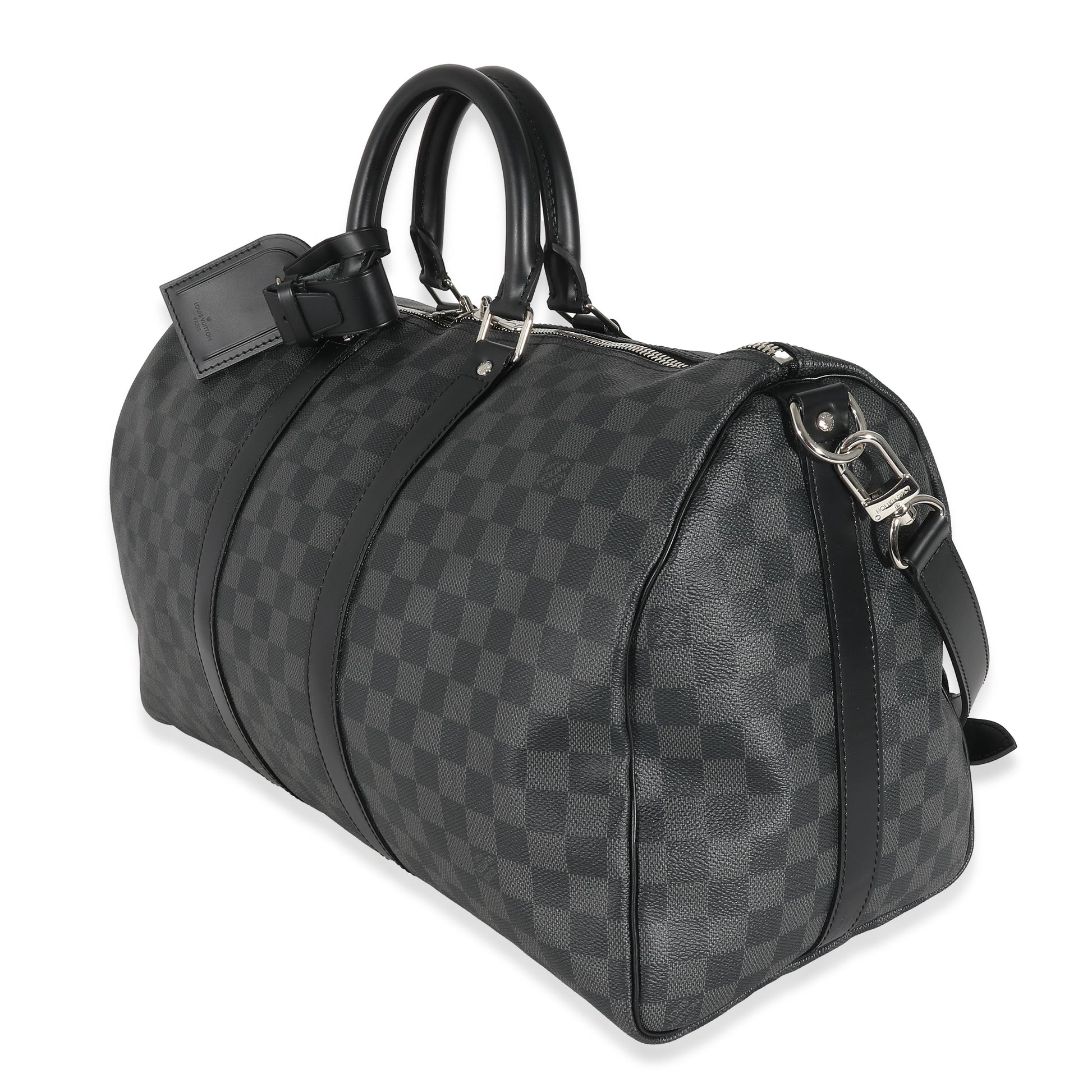 Louis Vuitton Damier Graphite Keepall Bandoulière 45 Canvas Handbag