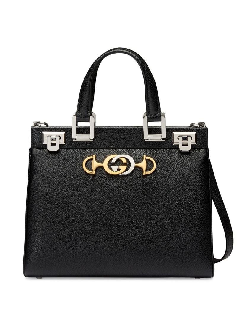 Gucci - Gucci Zumi small top handle bag - women - Leather/metal/Viscose - One Size - Black