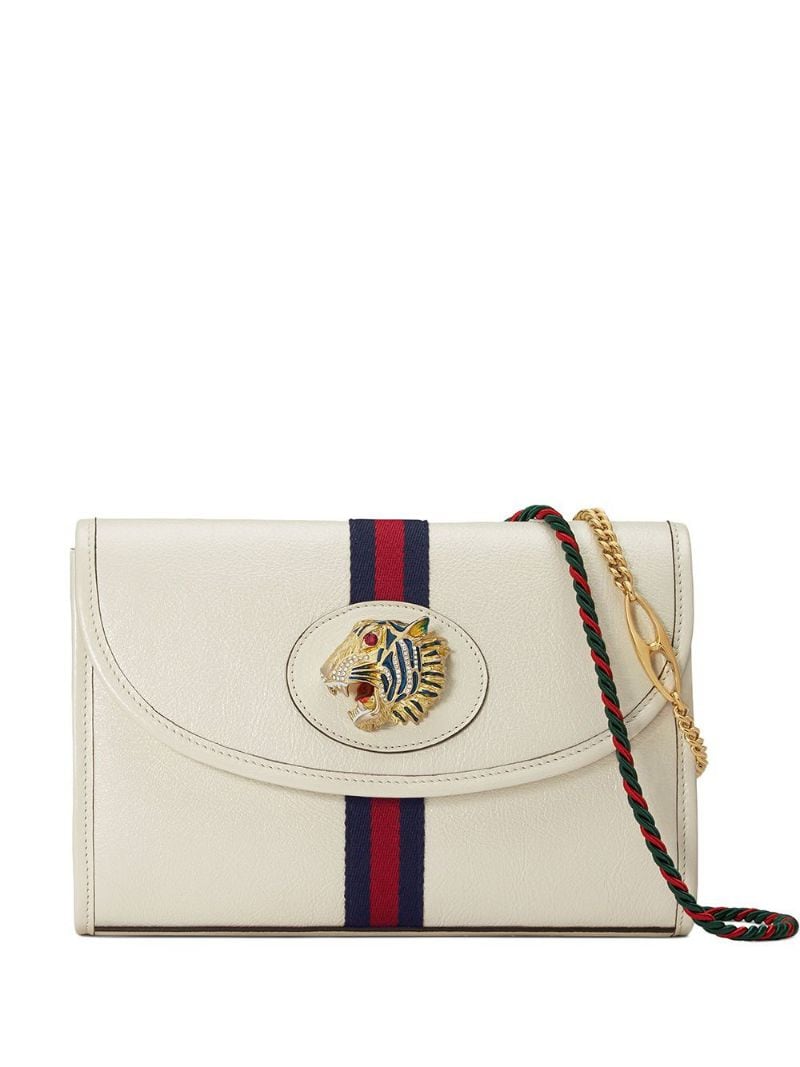 Gucci - Rajah small shoulder bag - women - Leather/Nylon/Enamel - One Size - White