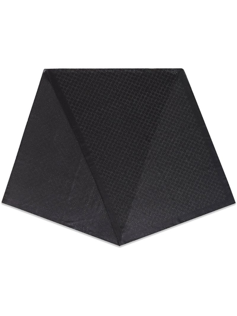 Gucci - GG jacquard lamé stole - women - Silk/Polyamide - One Size - Black