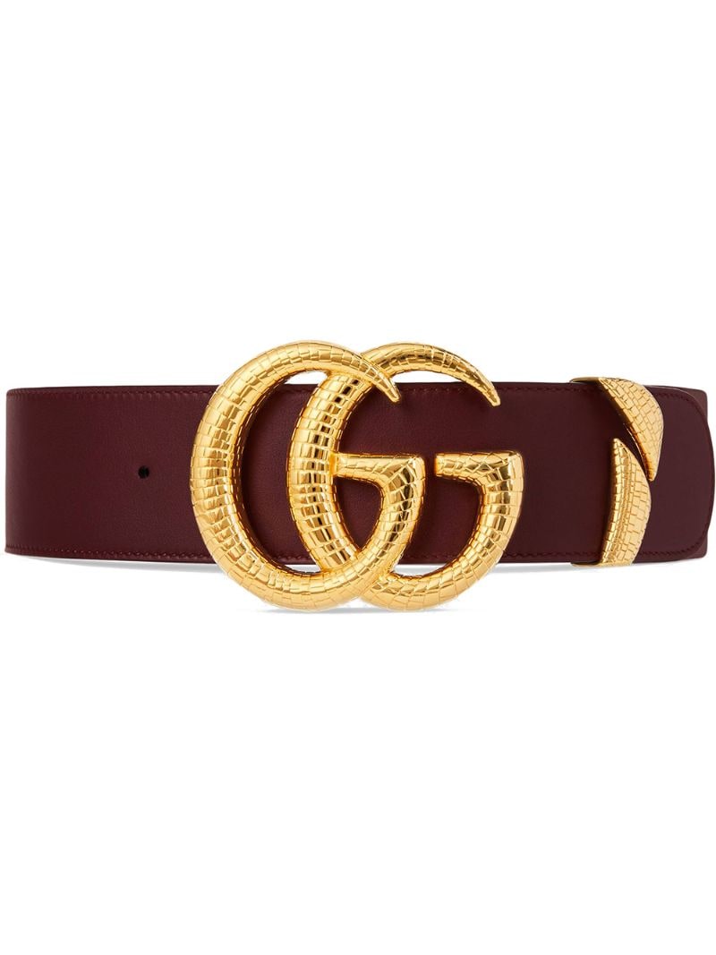 Gucci - Leather belt with Double G buckle - women - Leather - 75, 80, 85, 90, 95 - Red