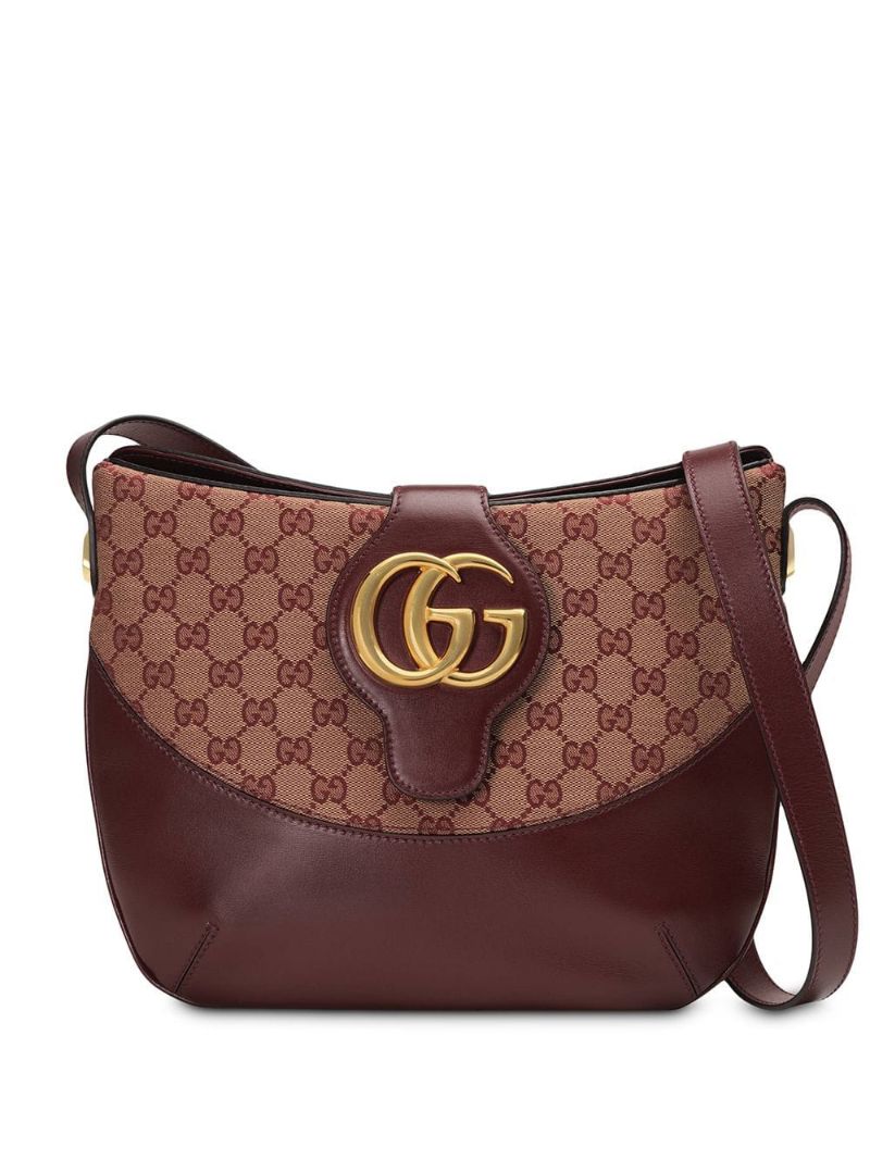 Gucci - Arli GG medium shoulder bag - women - Microfibre/metal/Leather/Canvas - One Size - Red