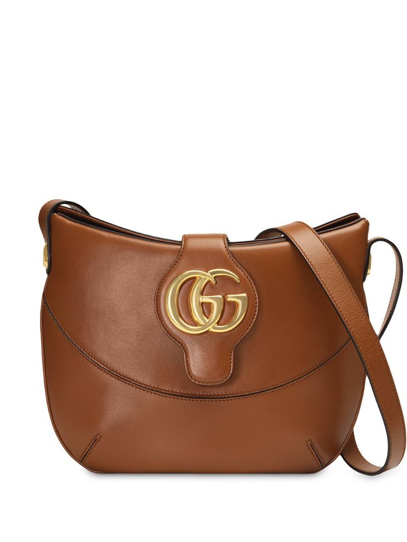 Gucci - Arli medium shoulder bag - women - metal/Microfibre/Leather - One Size - Brown