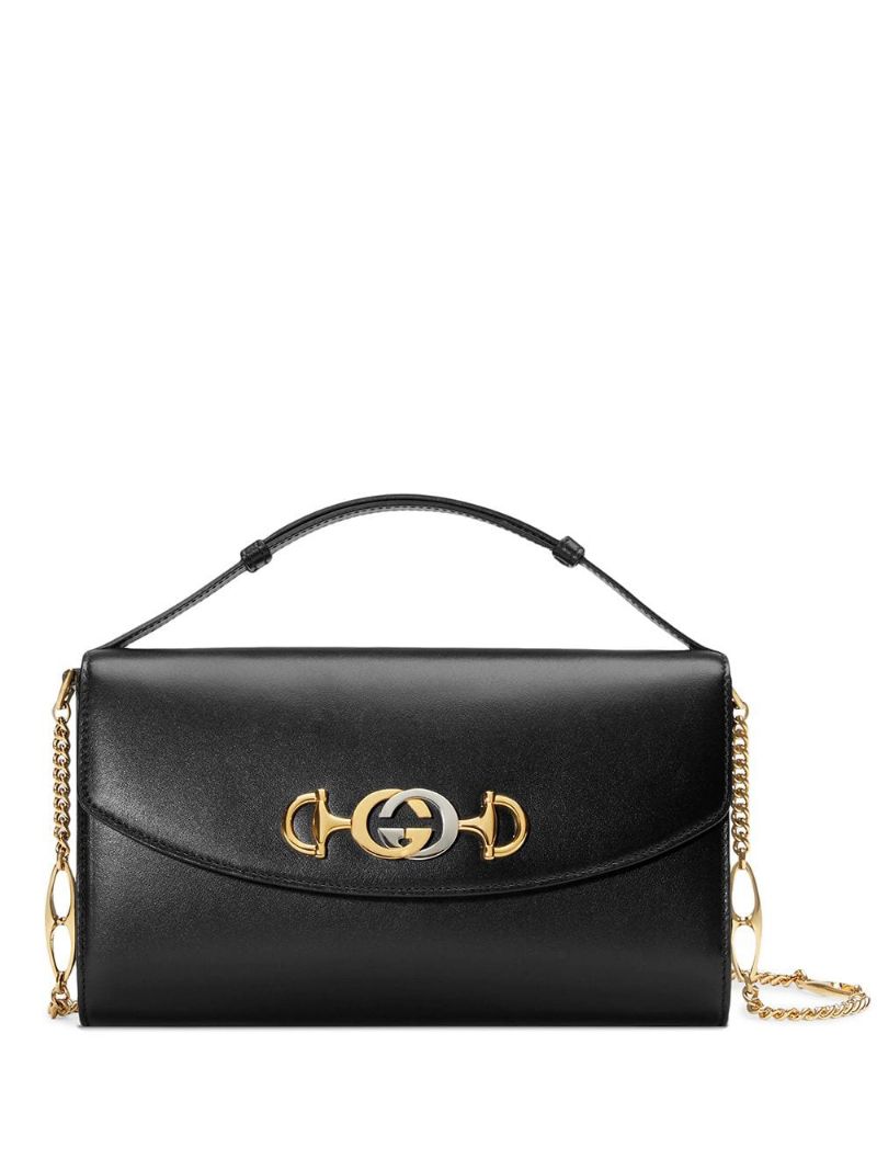 Gucci - Zumi smooth leather small shoulder bag - women - Leather/metal - One Size - Black