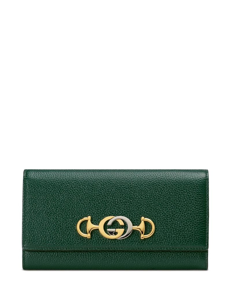 Gucci - Gucci Zumi continental wallet - women - Leather - One Size - Green