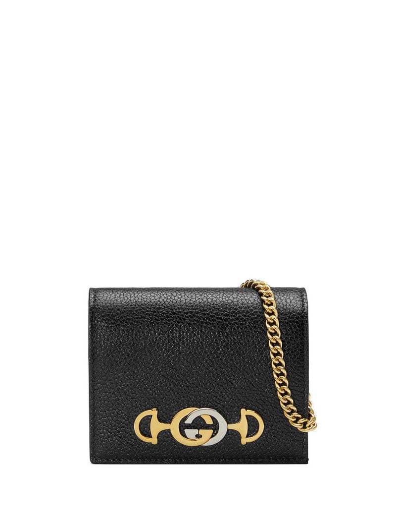 Gucci - Gucci Zumi card case - women - Leather - One Size - Black