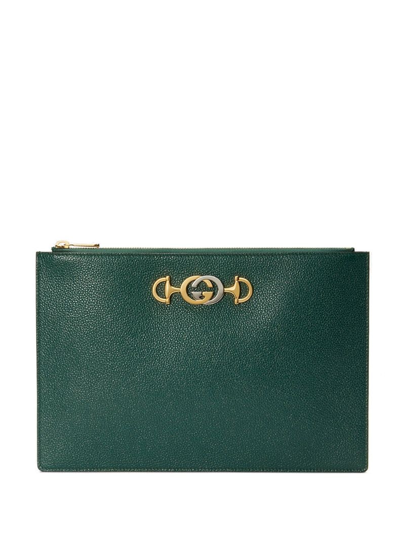Gucci - Gucci Zumi pouch - women - Leather - One Size - Green