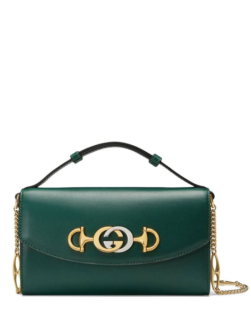 Gucci - Gucci Zumi mini shoulder bag - women - Viscose/Leather - One Size - Green