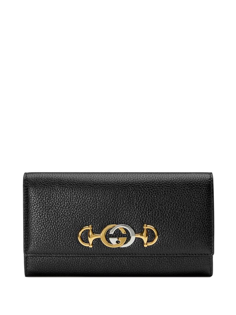 Gucci - Gucci Zumi continental wallet - women - Leather - One Size - Black