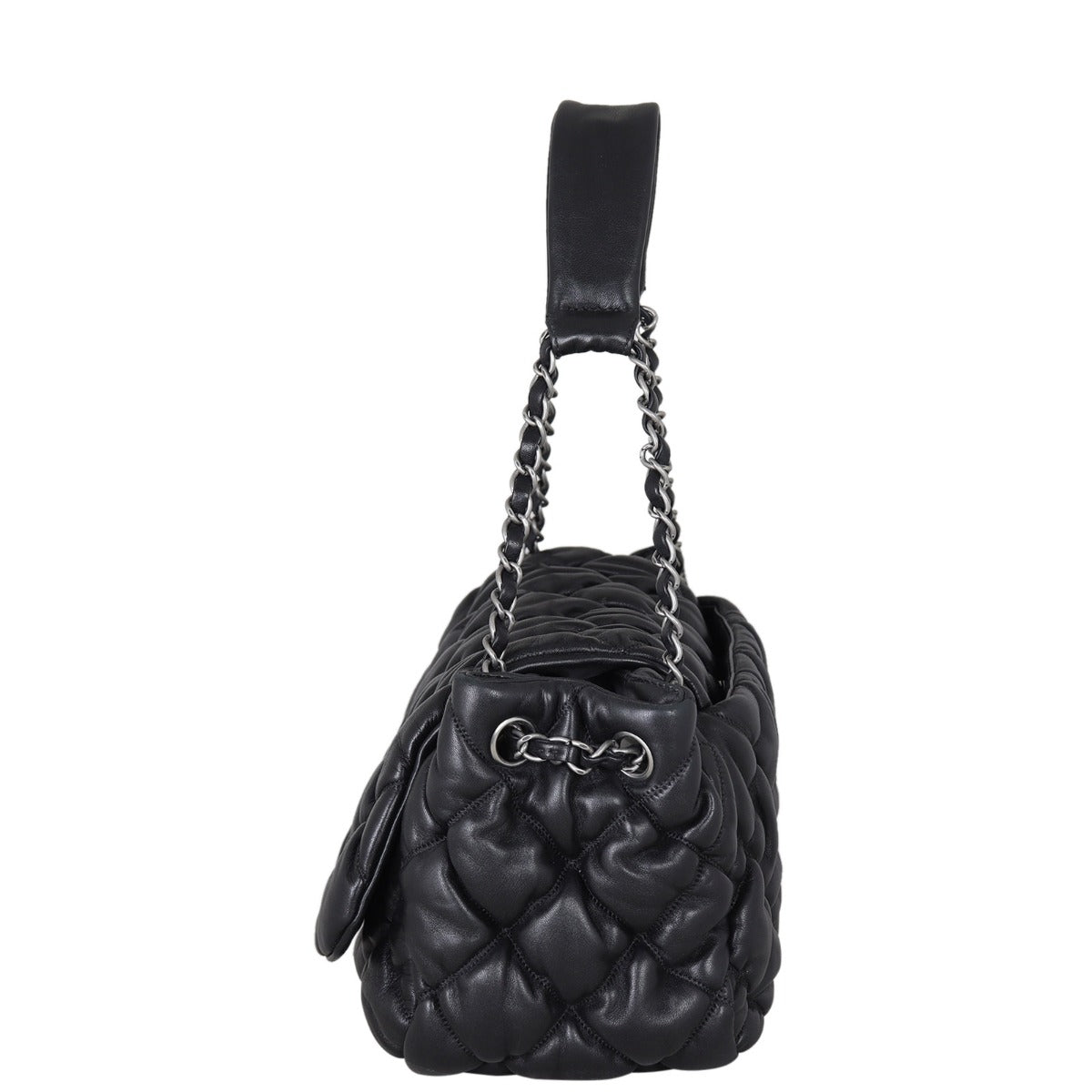 Chanel Bubble Quilt Accordion Bag Flap Handbag