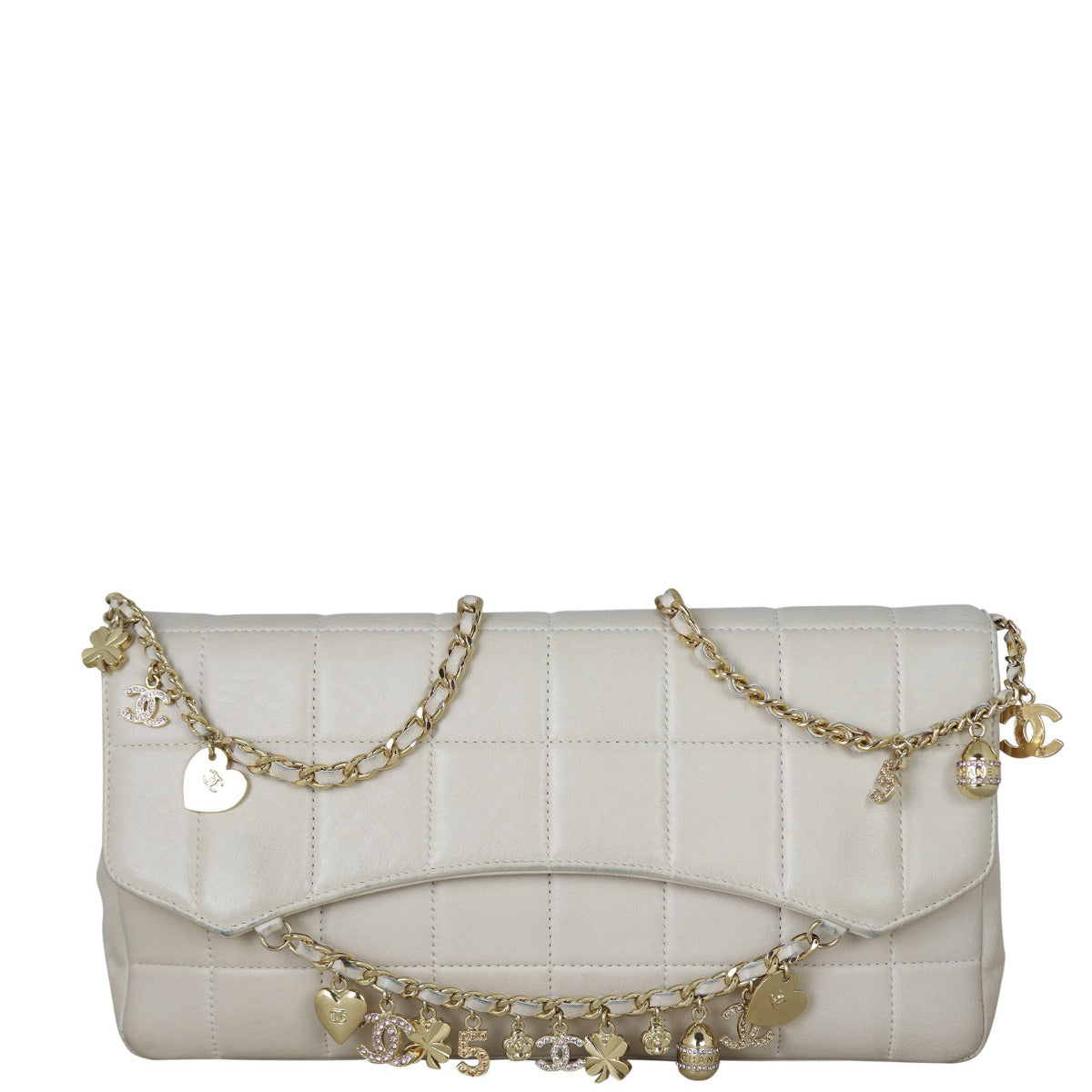 Chanel Chocolate Bar Charm Bag Flap Handbag