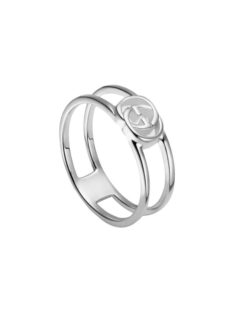 Gucci - Interlocking G ring - women - Sterling Silver - 63, 62, 47, 61, 60, 64, 49, 53, 50, 58, 48 - SILVER