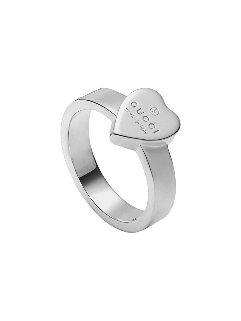 Gucci - Heart ring with Gucci trademark - women - Sterling Silver - 55, 54, 49, 53, 52, 50, 48 - SILVER