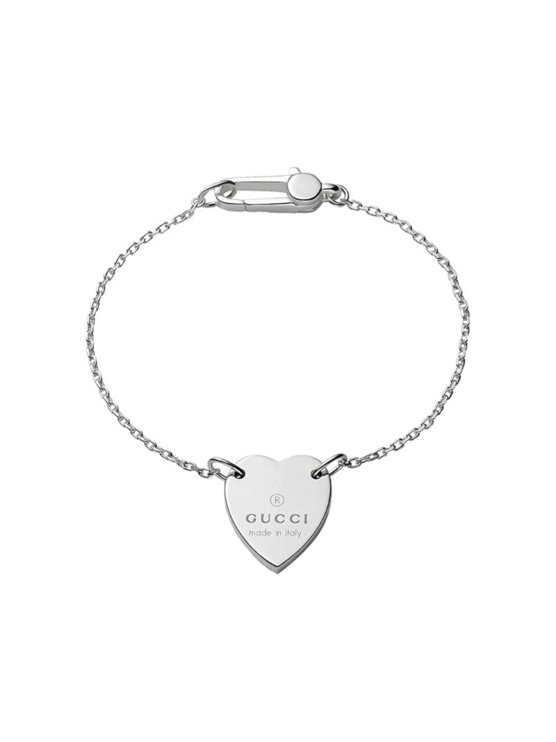Gucci - Bracelet with Gucci trademark heart - women - Sterling Silver - XS, S, M - SILVER