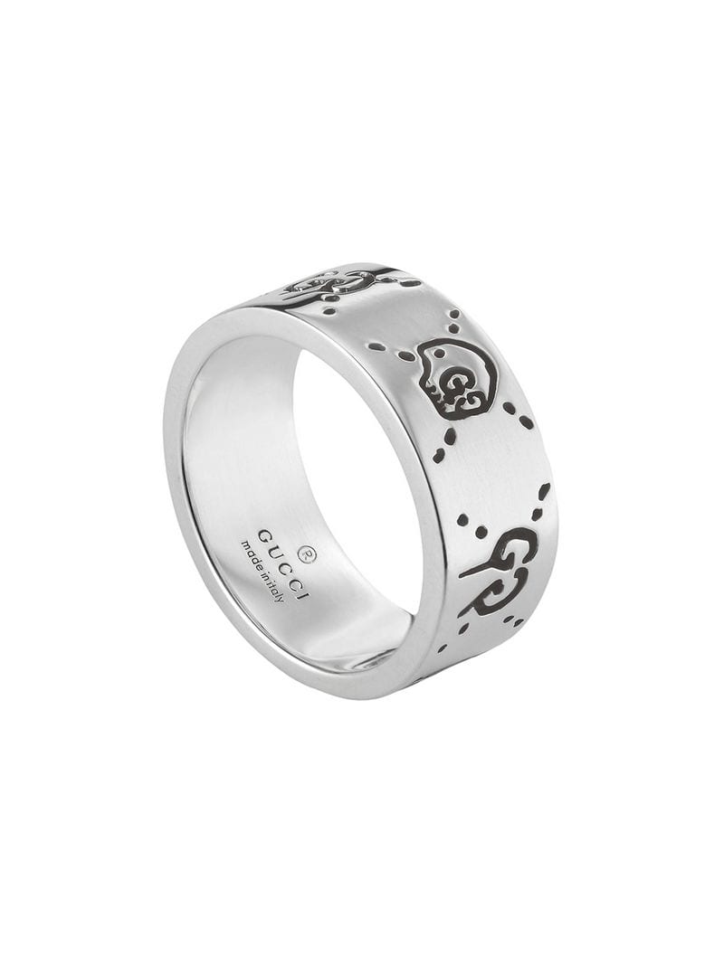 Gucci - GucciGhost ring in silver - women - Sterling Silver - 51, 56, 63, 62, 55, 61, 54, 59, 57, 60, 53, 52, 50, 58 - SILVER