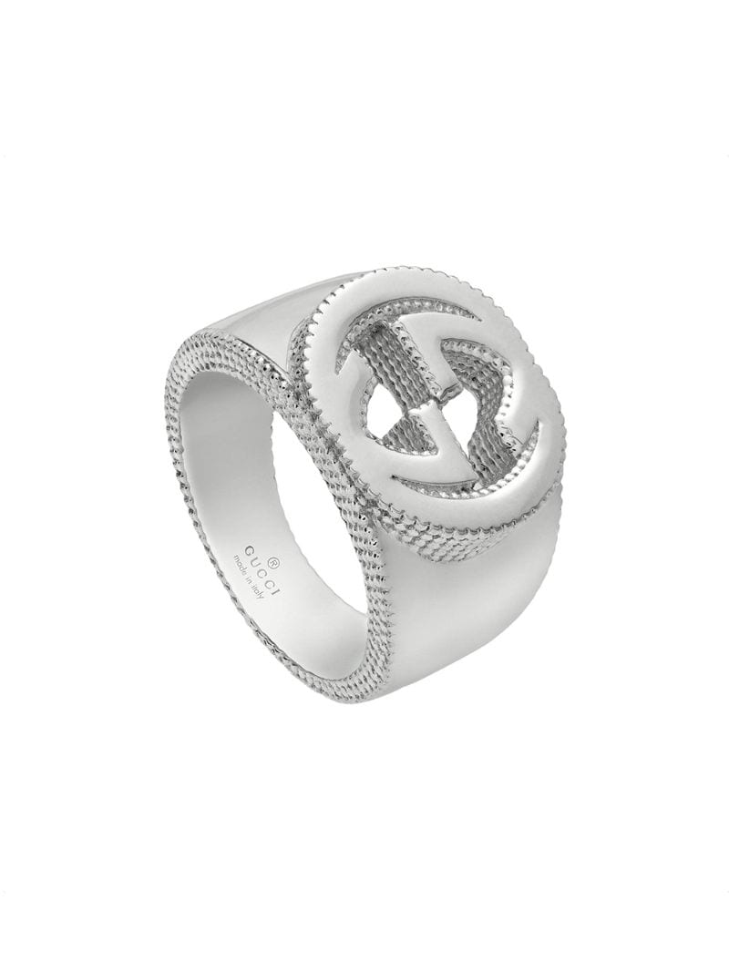Gucci - Interlocking G ring in silver - women - Sterling Silver - 63, 62, 47, 61, 54, 59, 57, 53, 52, 50 - SILVER