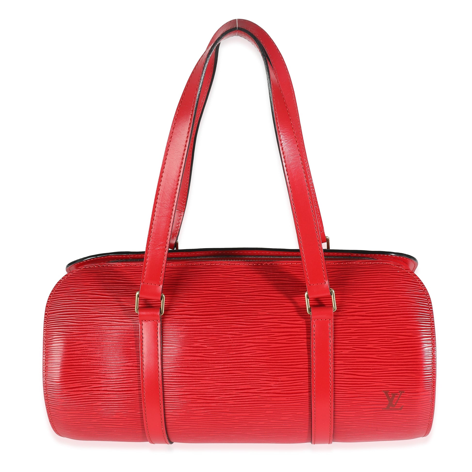 Louis Vuitton Rouge Epi Soufflot Red Handbag
