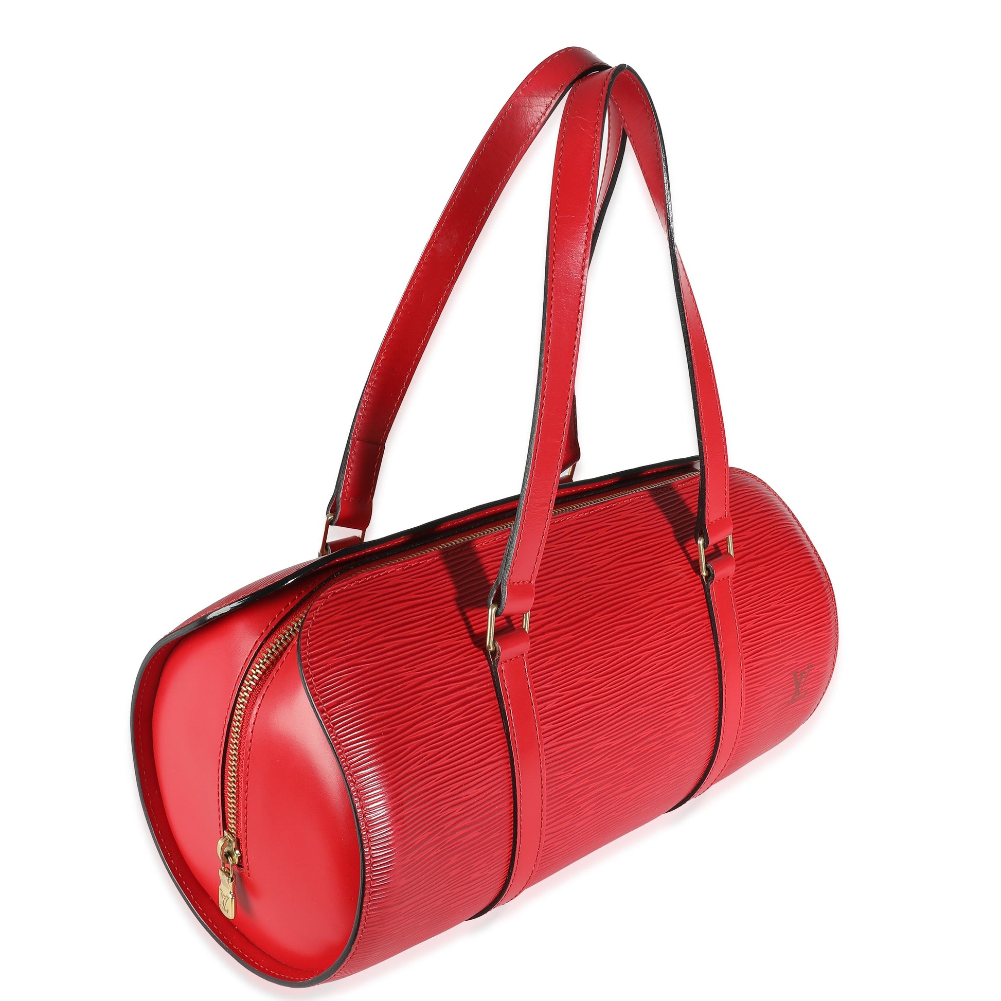 Louis Vuitton Rouge Epi Soufflot Red Handbag
