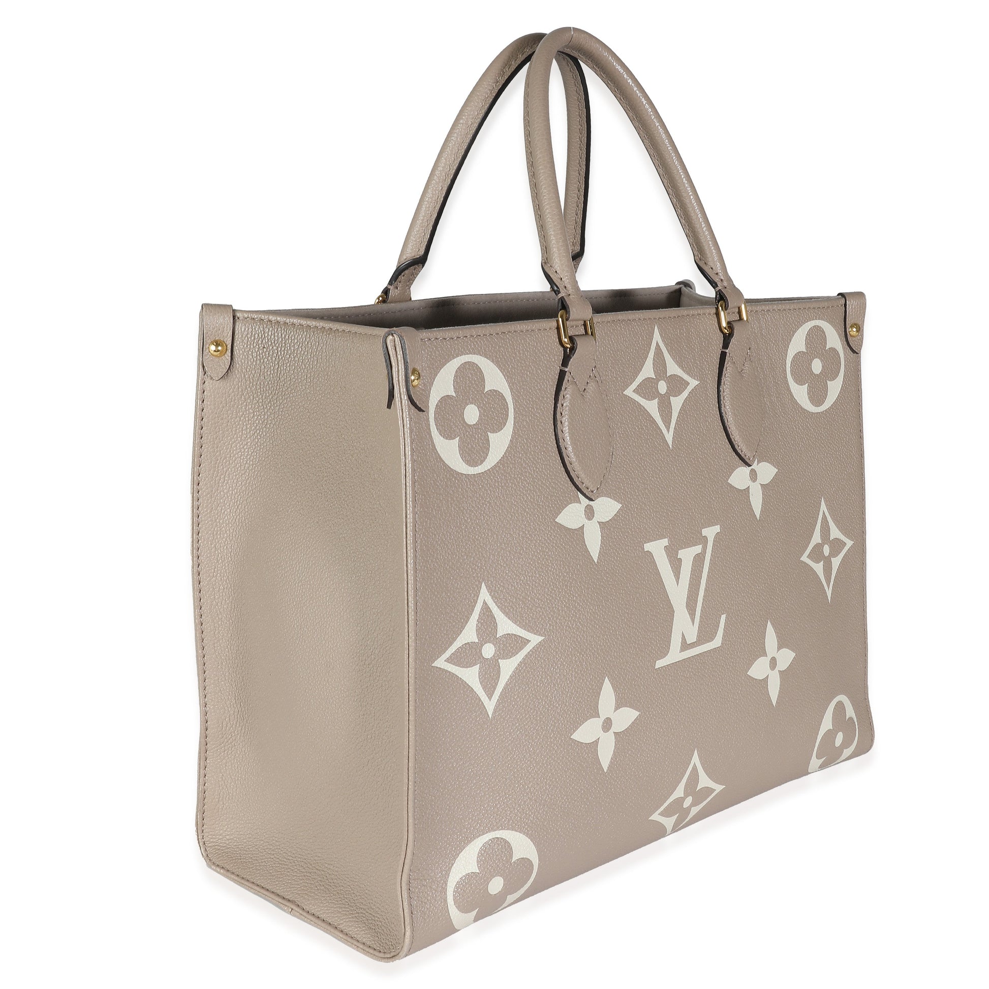 Louis Vuitton Tourterelle Creme Giant Empreinte Onthego Monogram Handbag
