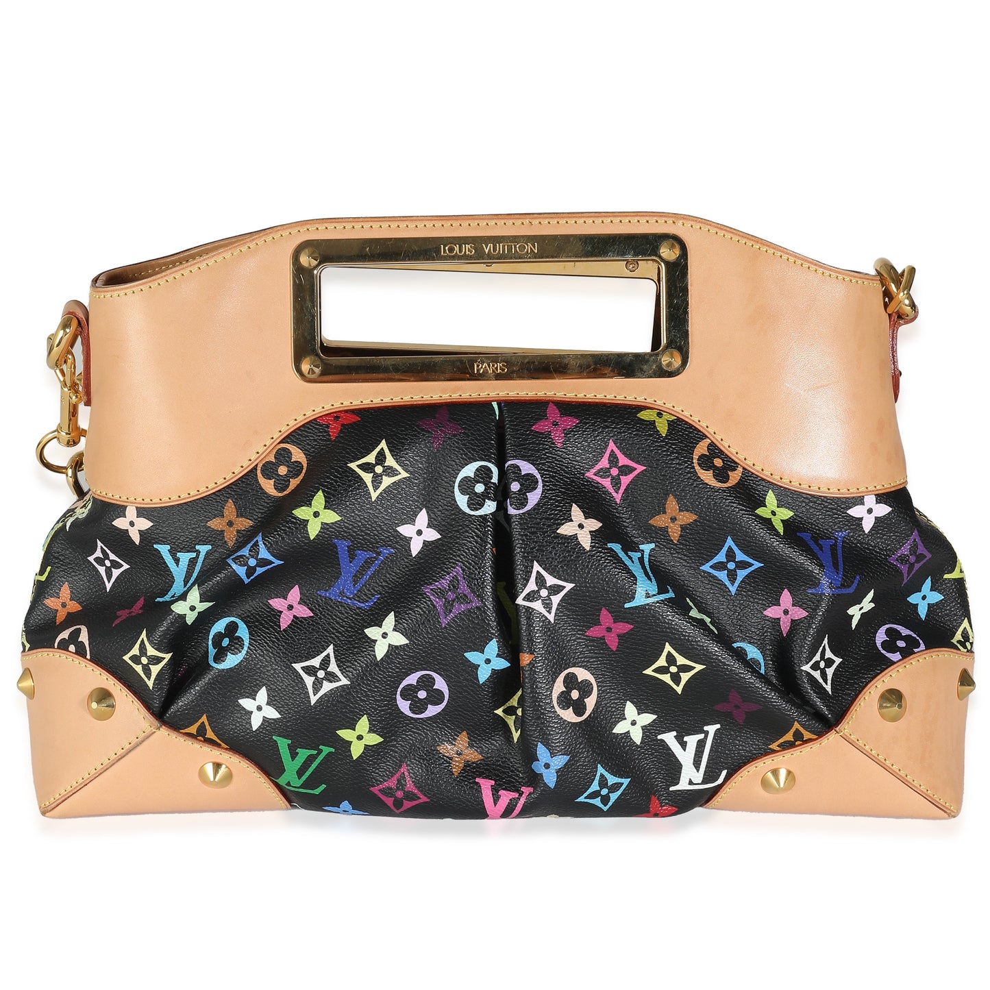 Louis Vuitton x Takashi Murakami Judy MM Monogram Canvas Black Multicolor Handbag