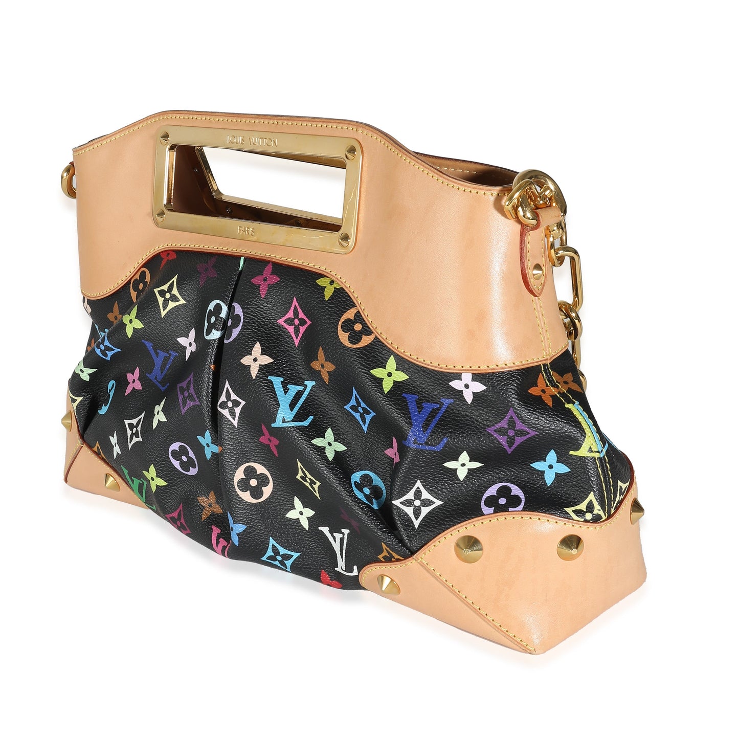 Louis Vuitton x Takashi Murakami Judy MM Monogram Canvas Black Multicolor Handbag