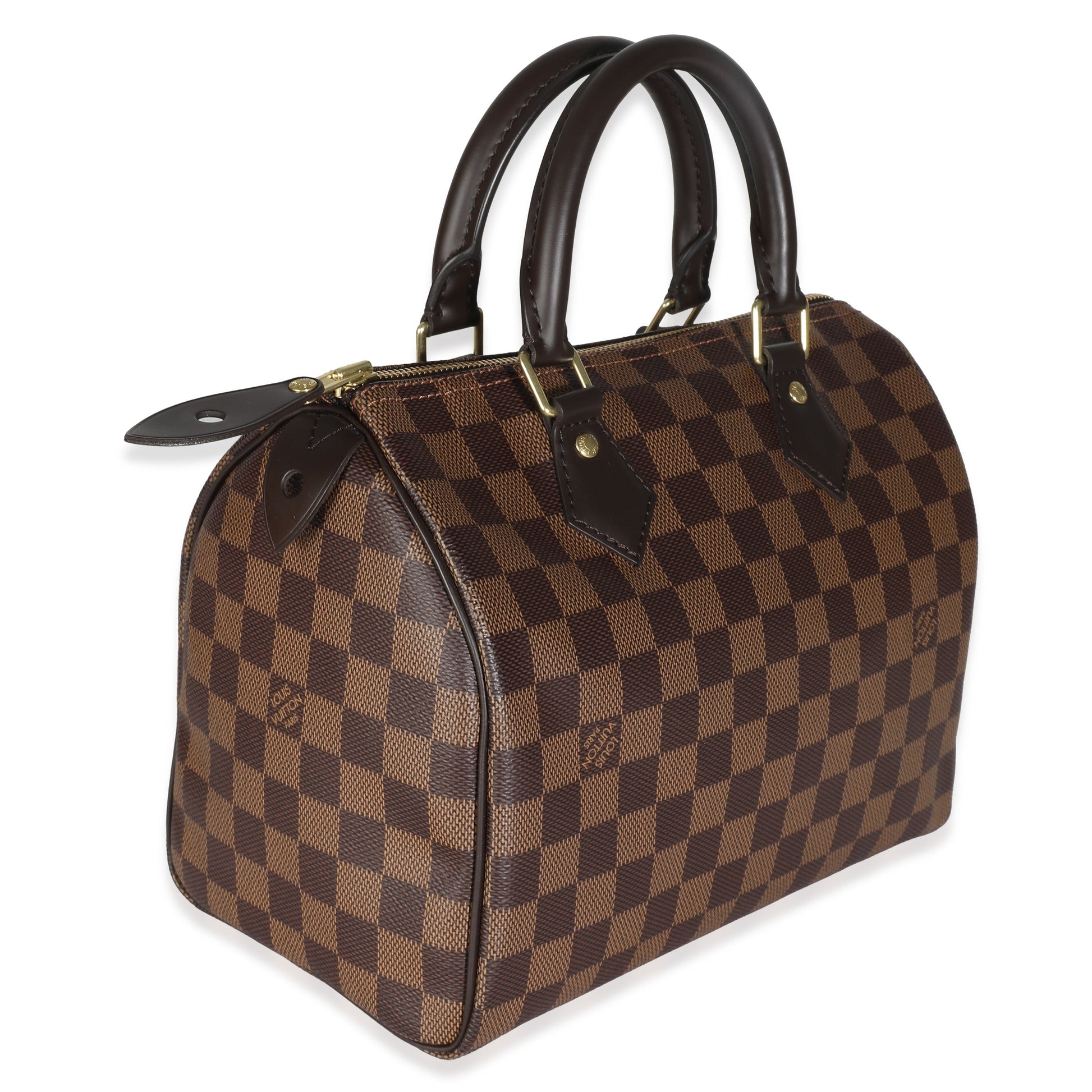 Louis Vuitton Damier Ebene Speedy 25 Canvas Handbag