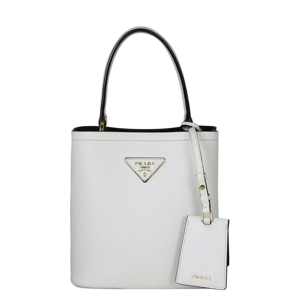 Prada Panier Saffiano Cuir Tote Handbag Small Tote Bag