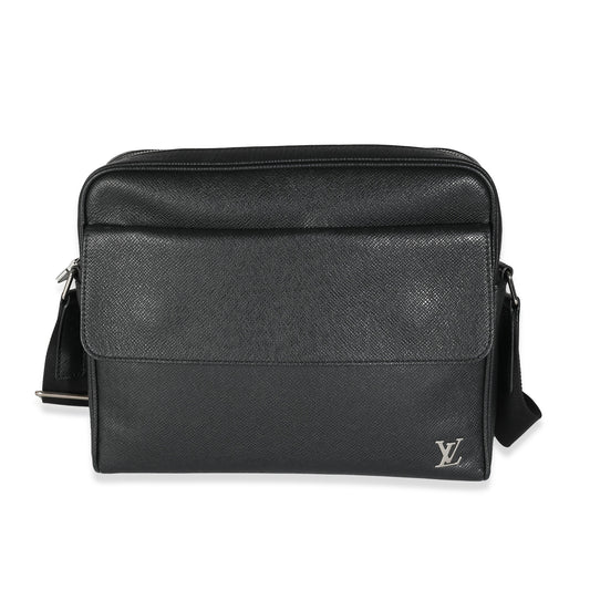 Louis Vuitton Taiga Alex Messenger PM Black Crossbody Bag