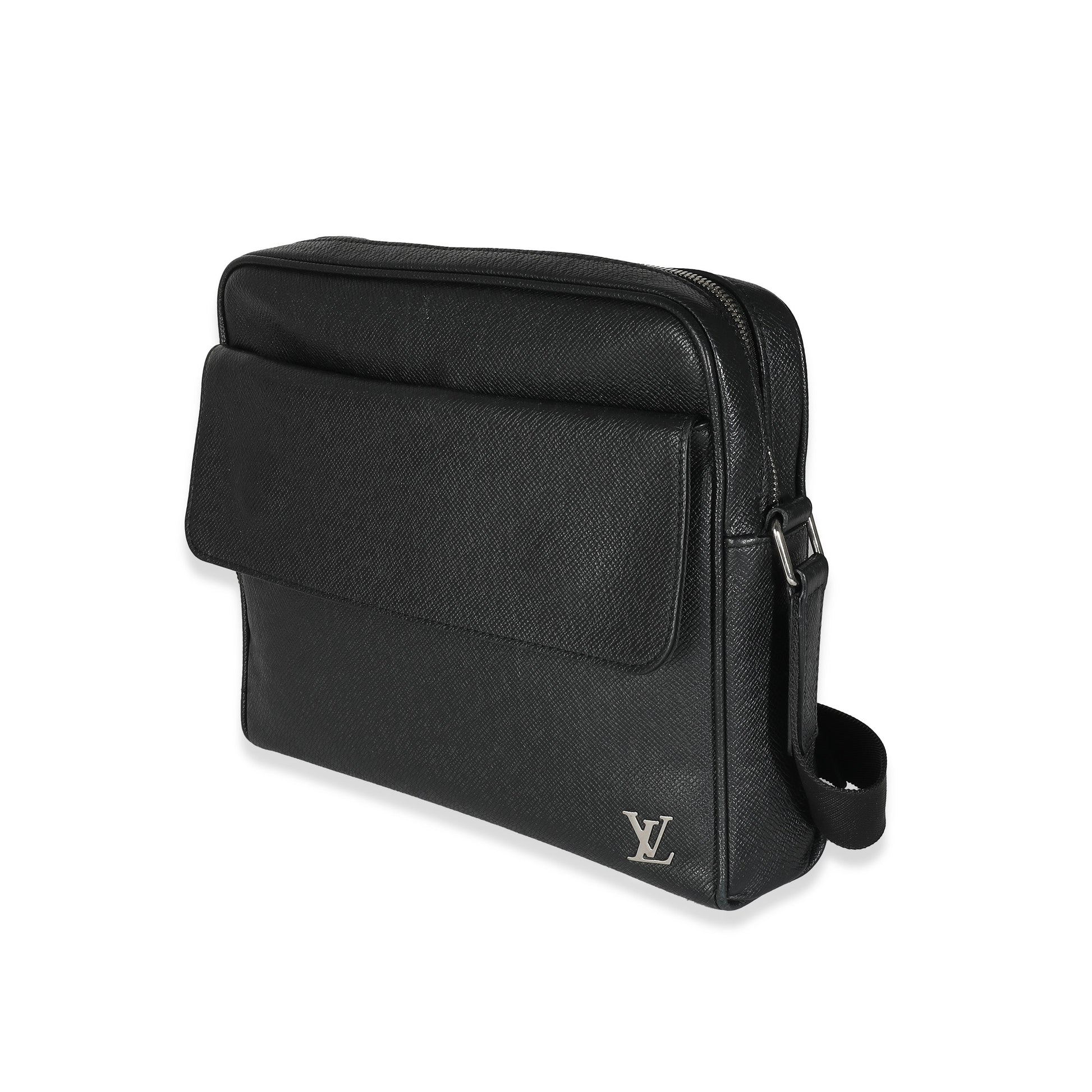 Louis Vuitton Taiga Alex Messenger PM Black Crossbody Bag