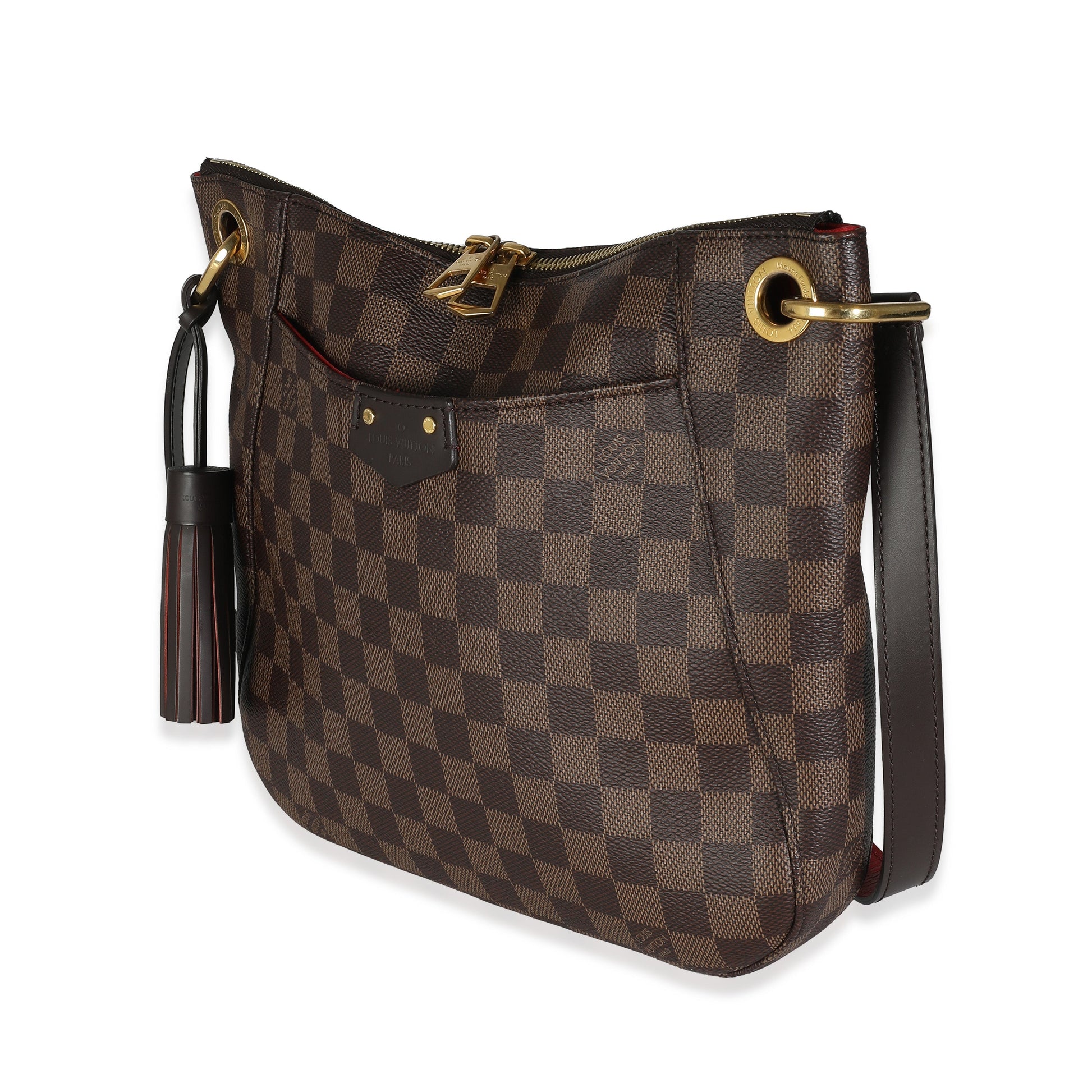 Louis Vuitton Damier Ebene South Bank Besace Canvas Handbag